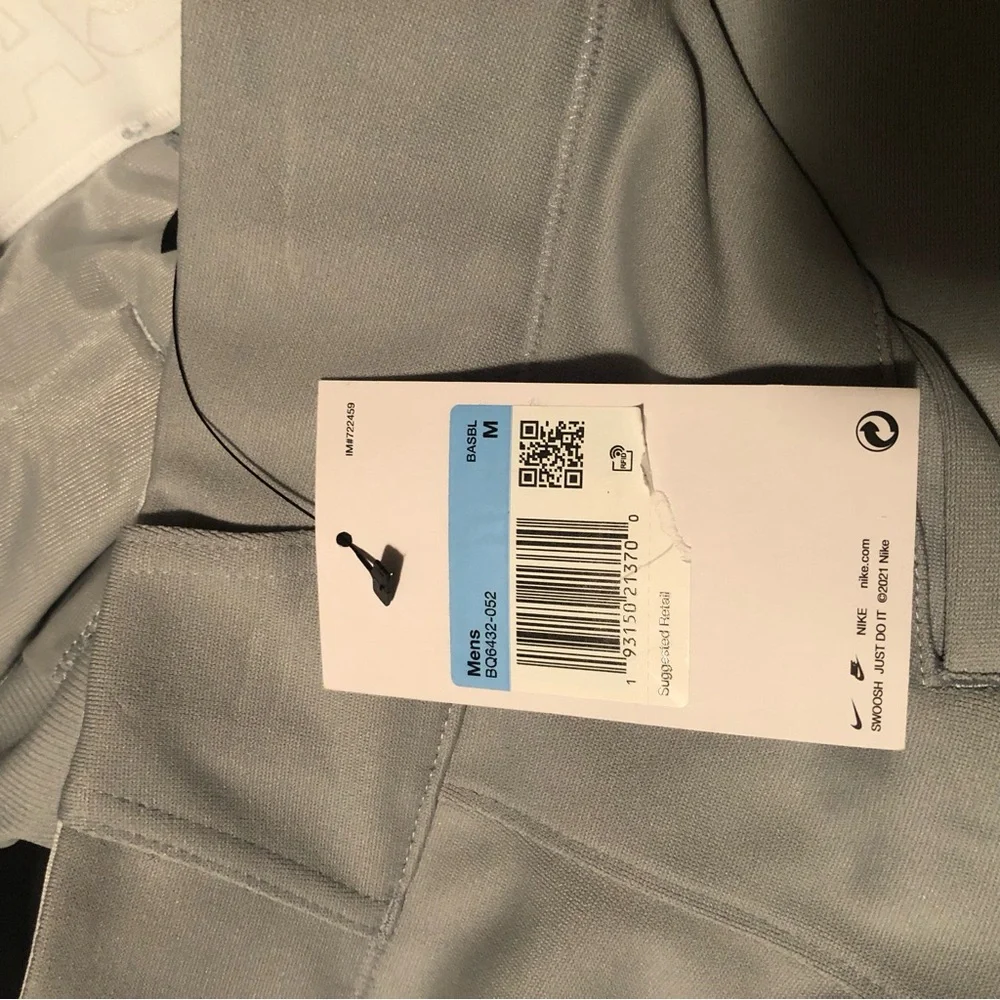 Nike Vapor Baseball Pants Grey Men’s Size Large  BQ6432-052 Gray V16